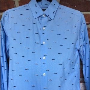 Bonobos Blue Shirt Sharks XS Short